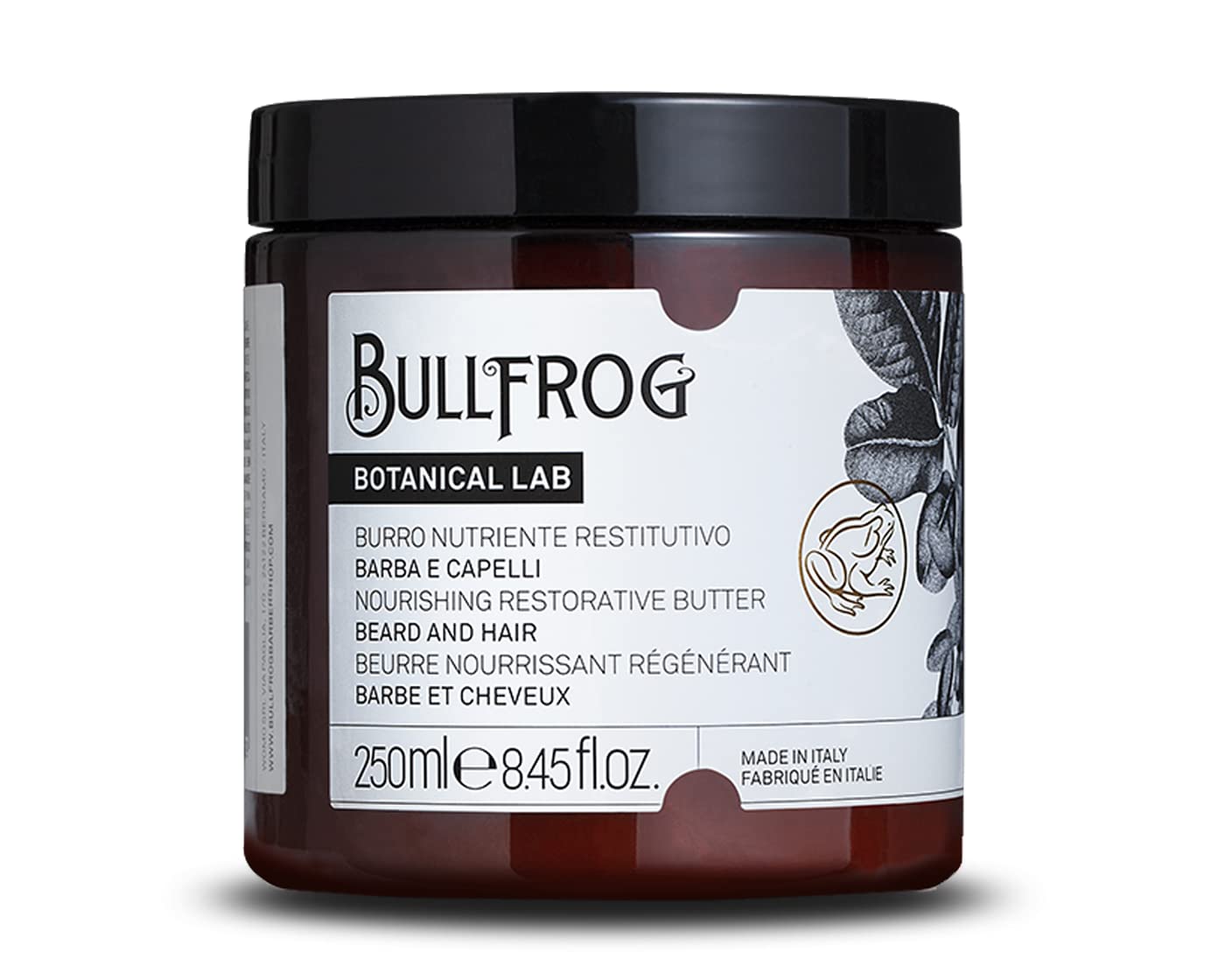 Bullfrog - Restorative Nutrient Donkey Balm – Hair and Beard Balm, Nourishing and Softening, Pistachio and Almond Formula, 97.2% Natural Ingredients, 250 ml