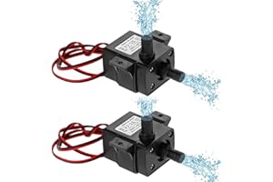 12V DC Water Pump, Aideepen 3M 12v water pump 63 GPH submersible Brushless Motor 240L/ H Water Pump for Aquariums, Fish Tank, Pond, Fountains(2-PACK)
