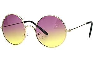 SA106 Kids Child Size Hippie Round Circle Lens Tie Dye Gradient Metal Sunglasses