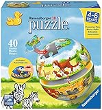 Animals and Their Babies 40 Piece Children's Puzzle Ball