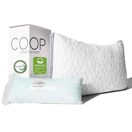 Coop Home Goods Eden Adjustable Pillow Hypoallergenic Shredded Memory Foam With Cooling Gel Lulltra Washable Cover From Bamboo Derived Rayon