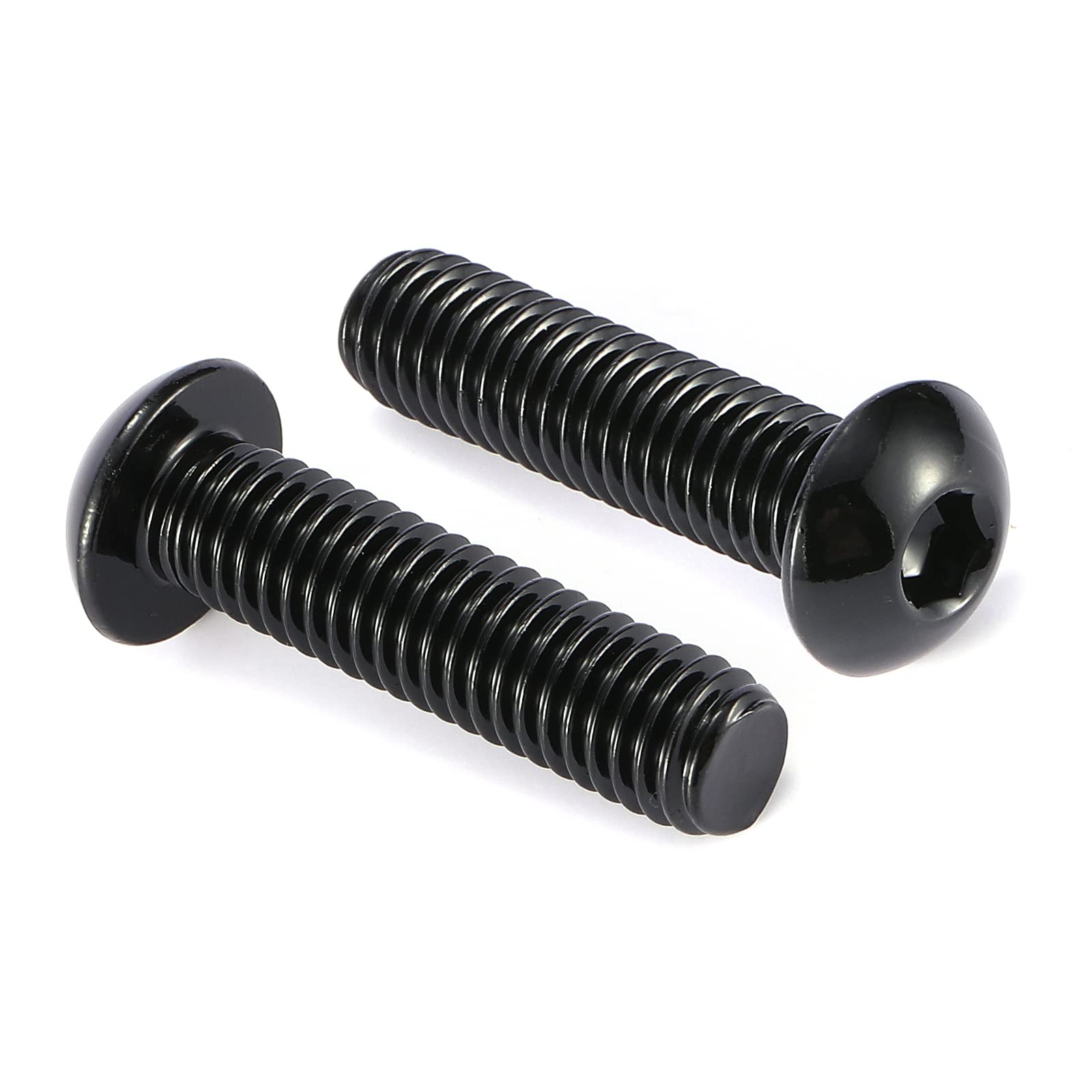 Photo 1 of 1/4-20 x 1-1/2" Button Head Socket Cap Bolts Screws, 20Pcs 304 Stainless Steel 18-8, Allen Hex Drive, Black Oxide by SG TZH(with Hex Spanner)