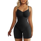 SHAPERX Shapewear for Women Tummy Control Bodysuit Mid Thigh Butt Lifter Body Shaper Shorts