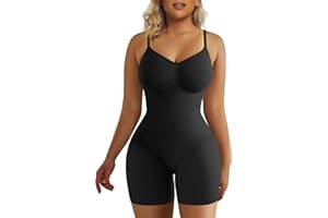 SHAPERX Shapewear for Women Tummy Control Bodysuit Mid Thigh Butt Lifter Body Shaper Shorts