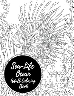 Sea Life Stress Relieving Repeat Designs Adult Coloring - 