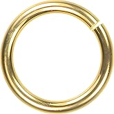uGems 14K Gold Jump Lock Ring 19 Gauge 4.5mm Tiny Qty=1