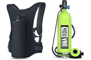 HOUVAN Scuba Tank H700 1.9L Mini Scuba Tank DOT Certified Reusable Diving Cylinder Kit Inflatable Pony Cylinders Up to 30 Minutes Underwater Breath Suitable Within 33ft