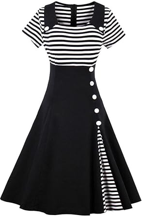 black and white midi dress with sleeves