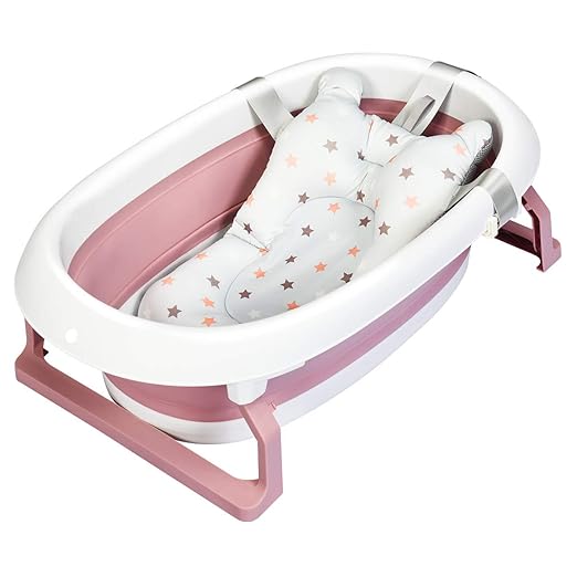 Costway Baby Badewanne - Costway Babybadewanne Rosa