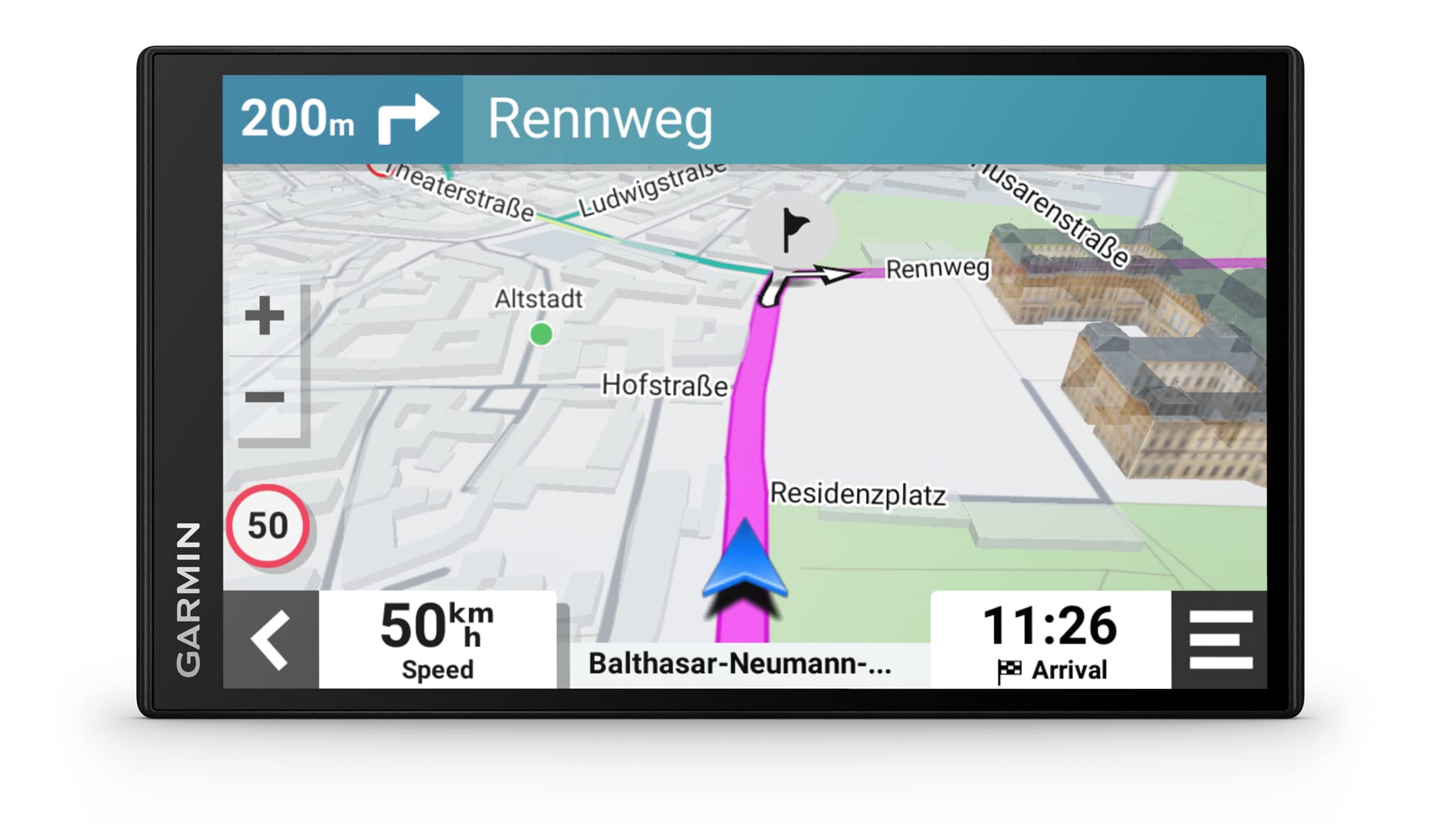 Garmin DriveSmart 76,GPS Sat Nav, 7" Display, Map Updates for UK, Ire and Full Europe, Digital Traffic,Bluetooth Hands-free Calling,Voice Commands/Smart Features,