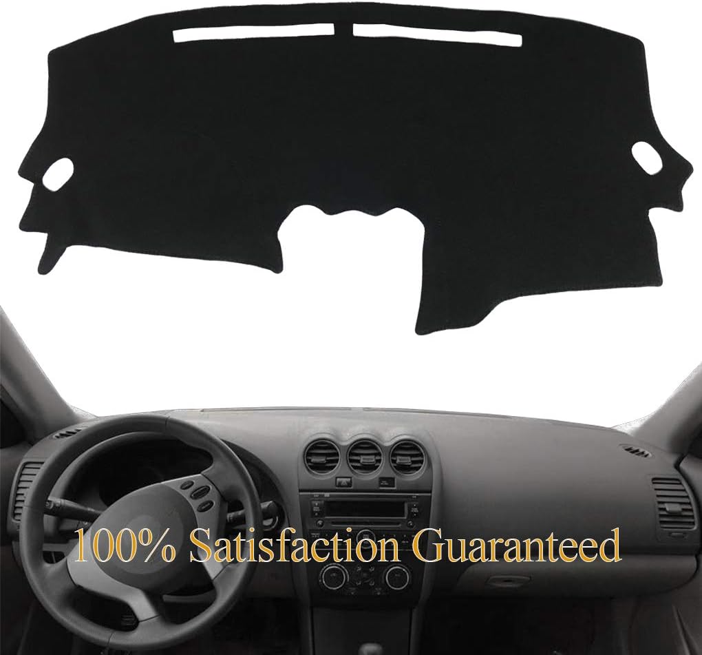 Yiz Dashboard Cover Dash Cover Mat Carpet Pad Custom Fit for Nissan Altima 2007 2008 2009 2010 2011 2012, Altima Sedan Coupe 2007-2012 (Black) Y29