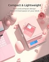 MUNBYN Shipping Scale 66lb/30kg Pink Back-Lit LCD Hold/Tare/PCS Auto Off view 7