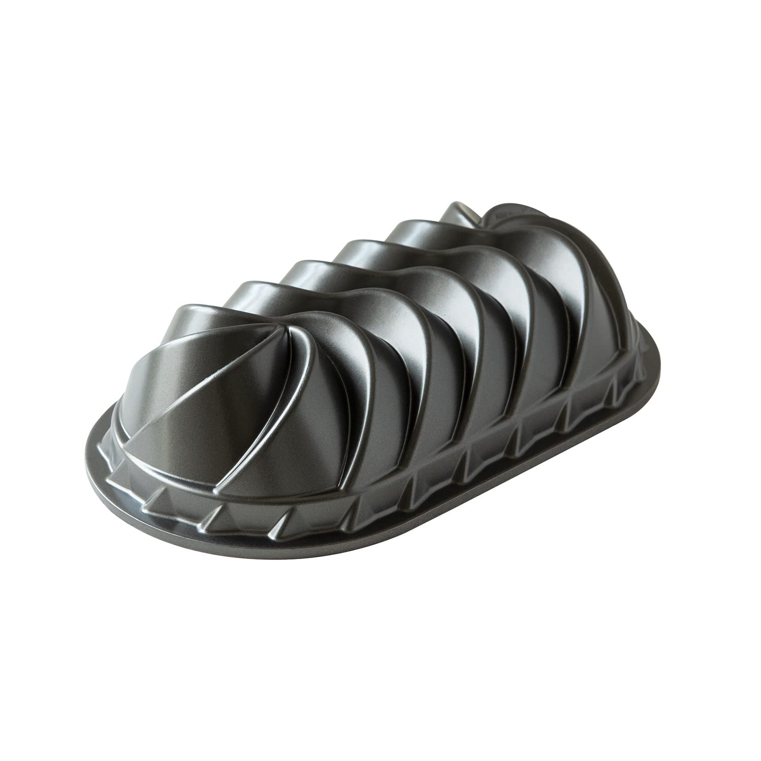 Nordic Ware Heritage Loaf Pan, Original Cast Aluminium Bundt Tin, Bundt Cake Tin with Fluted Pattern, Cake Mould Made in the USA, Colour: Graphite