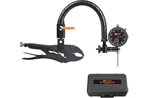 Neoteck Disc Brake Rotor Gauge Set 0-1"/0.001" Ball Joint Runout Gauge Set with 13.77" Flexible Arm and 7" Tight Grip Locking Plier,Widely Used in Automotive Maintenance and Industrial Processes-Black