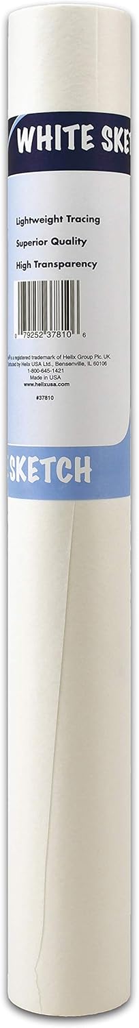 Helix Paper Sketch Roll, White, 18-Inch (37810) : Wide Format Plotter Papers : Office Products