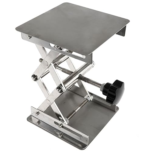 200 x 200mm Stainless Steel Lab Stand Table Scissor Lift laboratory