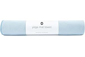 S&T INC. Yoga Mat Towel, Quick Dry Towel, Soft and Absorbent for Gym, Pilates, and Hot Yoga Mat, 1 Pack, 26.5 inches x 72 inches, Microfiber, Blue