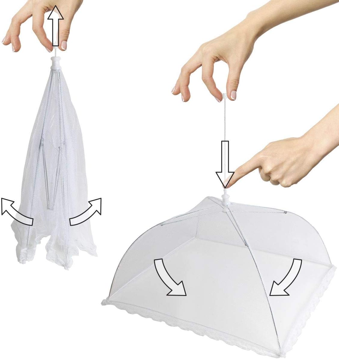 iGadgitz Home U6919, Polyester Mesh Food Covers Collapsible Food Umbrella Reusable Food Net, Food Protector - Image 4