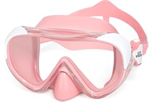 Kids Swim Goggles with Nose Cover 180° Panoramic Child Diving Mask Anti-Fog Swim Mask Swimming Goggles for Kids 4-15