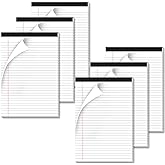 Nichela Legal Pads 6 Pack of Note Pads 6 x 9 Inch Notepad 21lb Thick Paper Legal Pad 30 Sheets Note Pad College Ruled Small Legal Pads 29 Lines Writing Pads for Writing, Sketching, and Note-Taking