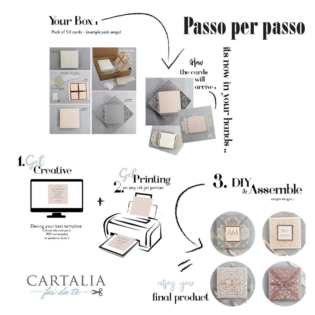 Cancelleria E Decorazioni Per Feste Prodotti Handmade Campione Partecipazioni Matrimonio Fai Da Te Elegante Set Anniversario Fidanzamento Compleanno Battesimo Diy Bianco Pesca Oro Rosa lio Laser Con Busta