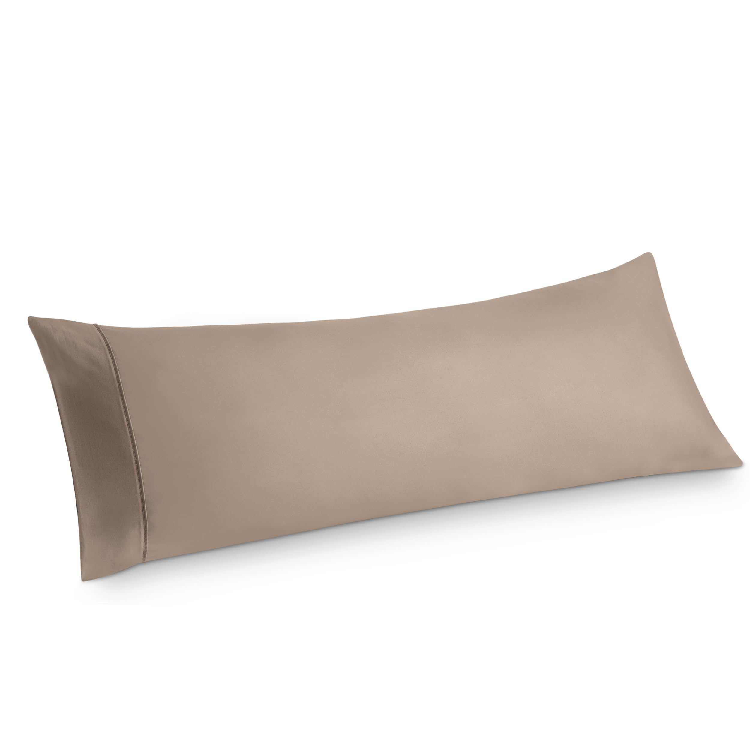 Photo 1 of Bedsure Body Pillow Case Cover - Taupe Brushed Microfiber Long Pillow Cases, Ultra Soft and Cozy Body Pillowcase with Envelope Closure, Wrinkle, Fade and Stain Resistant, 1 Pack, 20x54 Inches