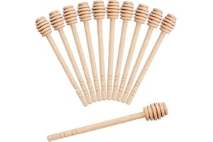 LEPOHOME 50Pcs 6 Inch Honey Dipper Sticks - Wooden Honey Dipper, 6 Inch Mini Honeycomb Stick, Honey Stirrer Stick for Honey Jar Dispense Drizzle Honey and Wedding Party Present