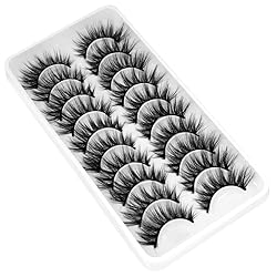 BlueSmurfs False Eyelashes Cat Eye Lashes Bulk Faux