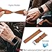 top4cus Genuine Leather Band iwatch Strap Compatible with Apple Watch Series 6, SE, 5, 4, 3/2/1 and Sport Edition, Stainless Steel Clasp (42mm, Retro Old Brown)