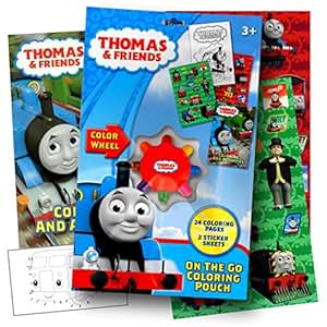 Download Amazon.com: Thomas the Train On the Go Coloring Pouch Activity Set With Stickers, Coloring Pages ...