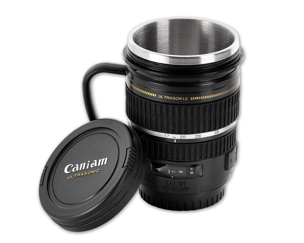 DSstyles Camera Lens Coffee Mug 220ml Stainless Steel Coffee Cup Camera