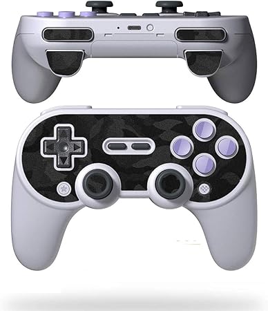 Amazon Com Sopiguard Skin For 8bitdo Sn30 Pro Controller Precision Cut Vinyl Sticker Wrap 3m Black Camo Computers Accessories