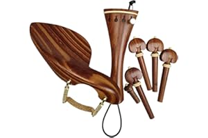Rosewood Viola Parts Accessories Fittings Pegs Tailpiece Endpin Chinrest with Clamp Tail Gut Finetuner