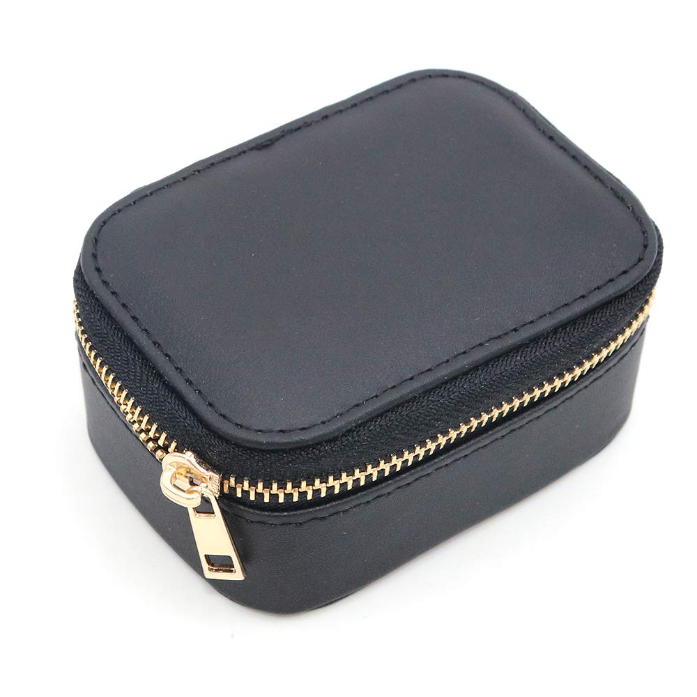 Shiwaki Jewellery Box, Faux Leather Jewelry Case, Jewelry Storage Case for Rings, Earrings, Necklace, Bracelets Organizer Jewellery Storage Boxes - Black