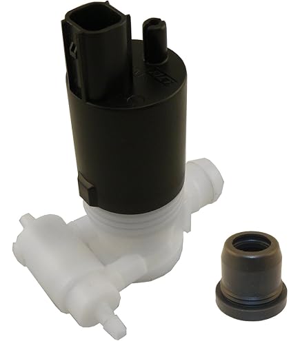 Windshield Washer Pump Replacement - OE 89001132 - Fits Honda Civic, Accord, Odyssey, Acura MDX & More - 2 Pin Black Pump