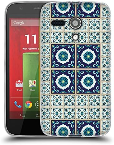 Official Iuliia Lelekova Spanish Ceramic Tile Patterns Soft Gel Case for Motorola Moto G (1st Gen)