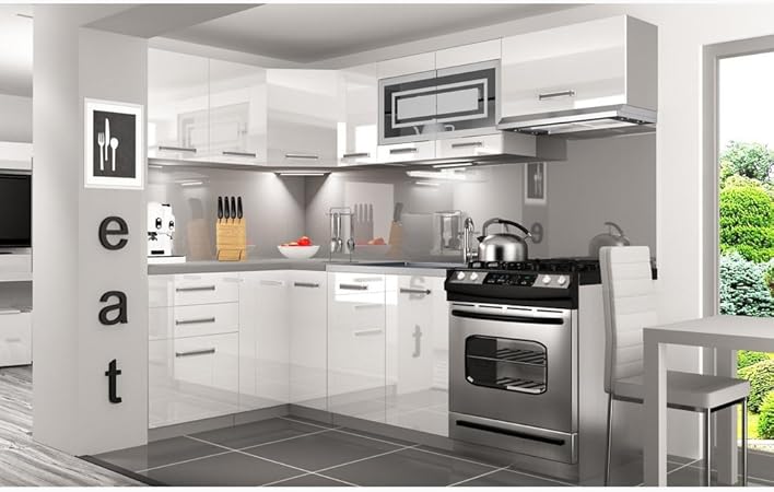 Justyou Lidja P Pro Led L Cuisine Equipee Complete 130x230 Cm