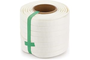 Flyrivergo 3/4" x 330'(100m) Woven Cord Strapping Roll, 2500lbs Break Strength, Heavy Duty Banding Pallet Strapping (1 Roll)
