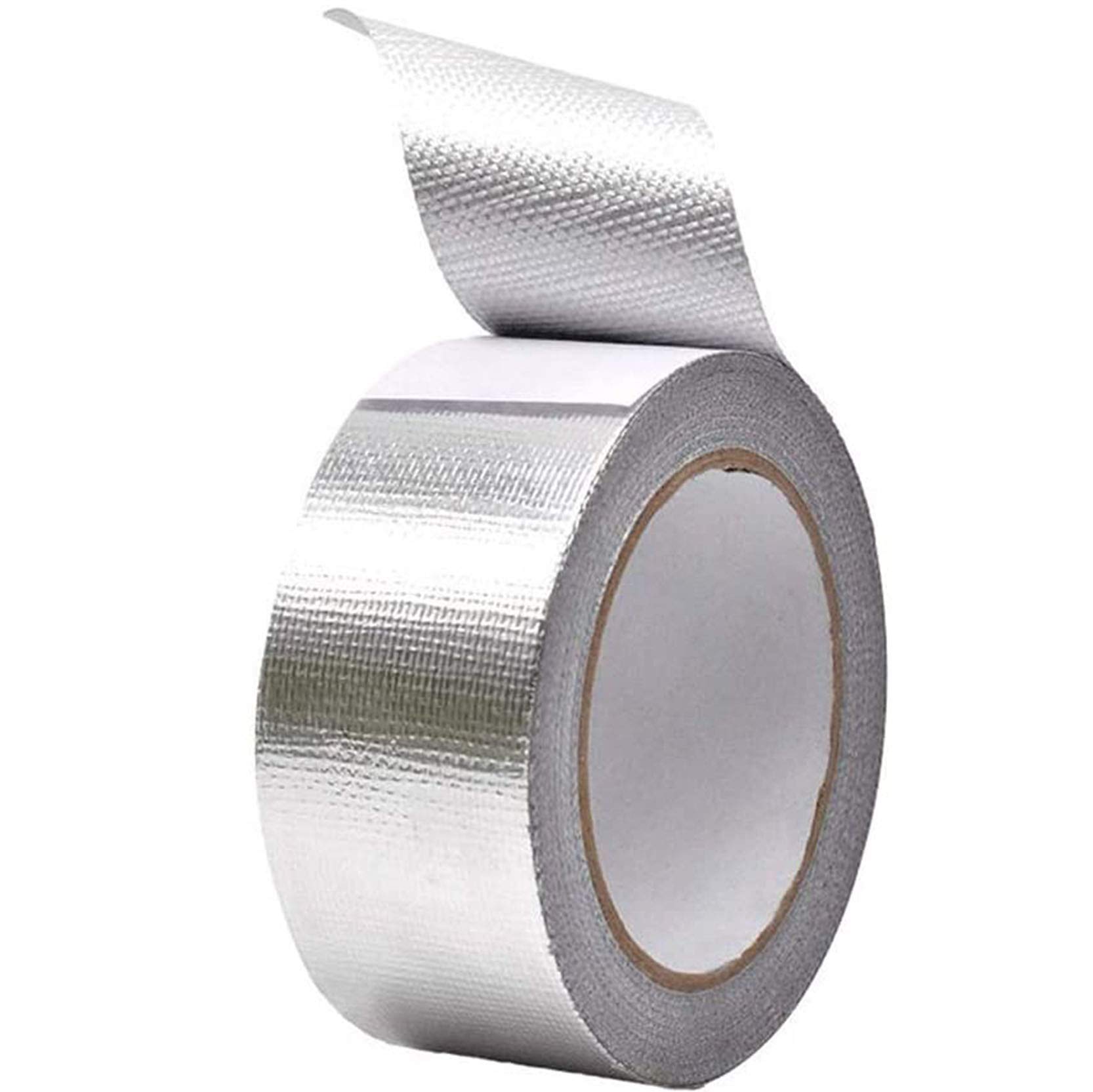 XZRDINGJIE Glass Fibre Aluminium Foil Adhesive Tape, 2inch x 82ft Duct Insulation Tape Heavy Duty Metal Tape Reinforced Aluminum Foil Tape Waterproof Tape