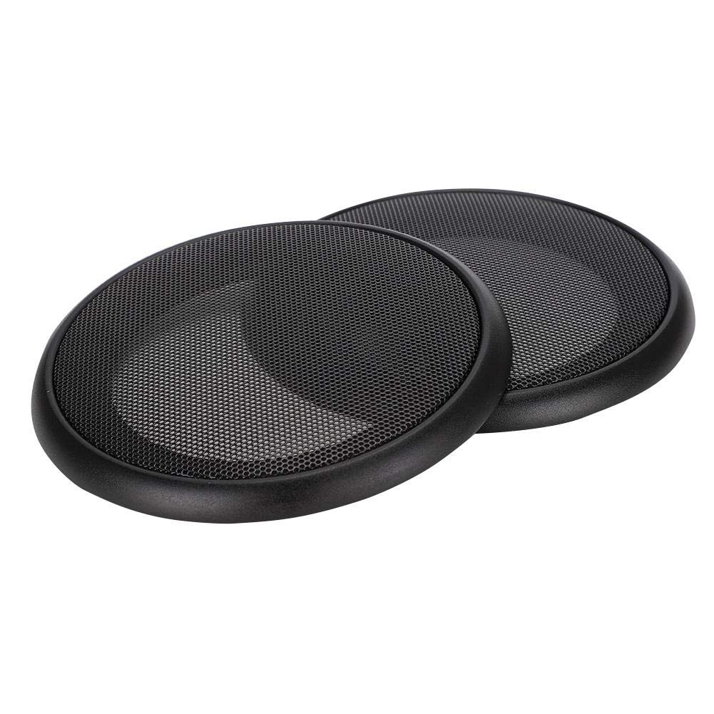 Tonysa Speaker Grills 2pcs Metal Audio Subwoofer Covers, Protective Decorative Circle Mesh Cover for Small/Car Speakers(Black)