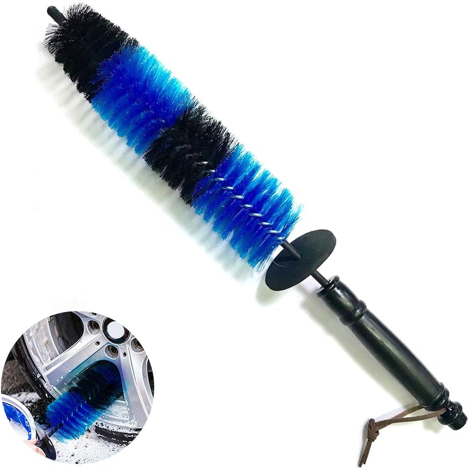 1pc Wheel Brush Car Washing Brush Rim Tire Detail Brush Detail Cleaning Wheel Brush for Car(Blue)
