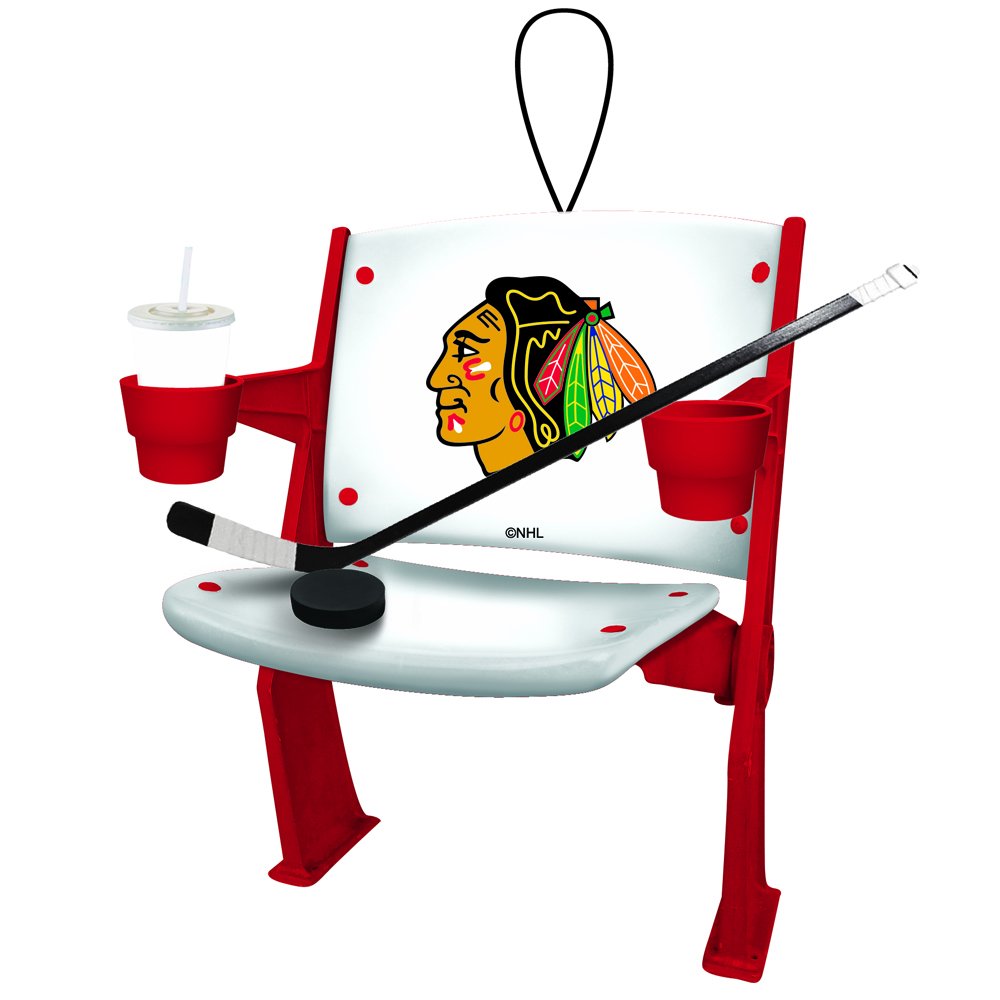 Team Sports America Chicago Blackhawks Stadium Chair Christmas Ornament
