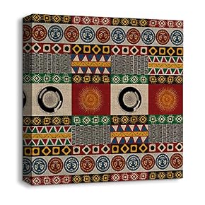 Canvas Wall Art African Culture Pattern...