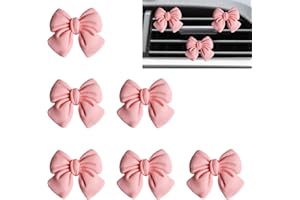 CasaPopz 6 pcs Pink Bow Car Air Freshener Coquette Cute Girly Car Decor Accessories Interior Aesthetic Decorations Stuff for Women Girl