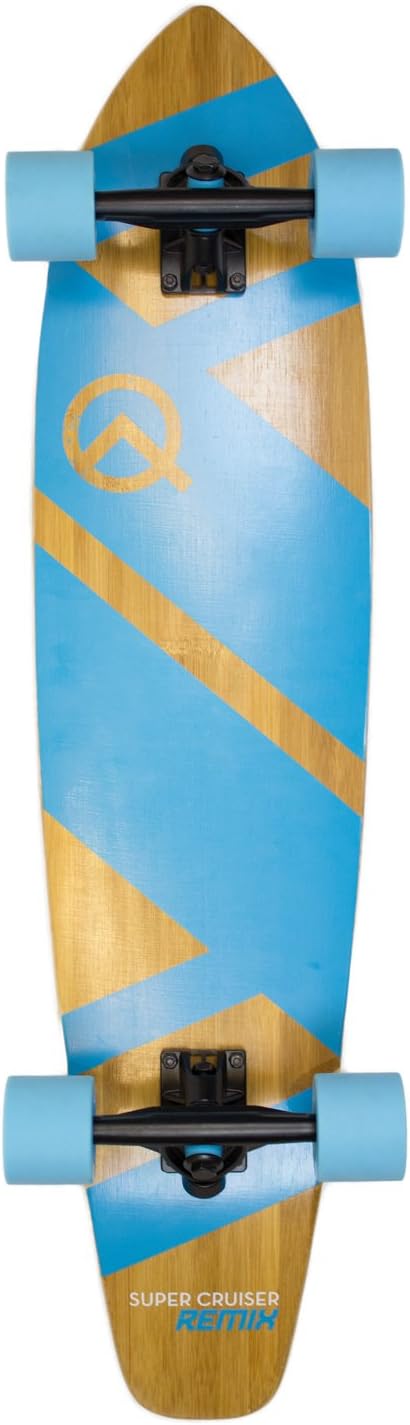 Quest Skateboards Quest Super Cruiser REMIX Longboard Skateboard Ocean Blue 36
