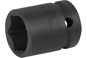JETECH 1/2 Inch Drive 21mm Impact Socket, Chrome Molybdenum Alloy Steel, 6-Point Hex Shallow Socket for Ratchets, Torque Elec