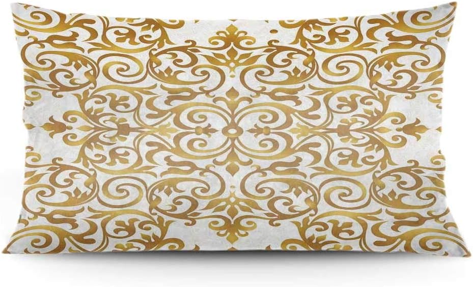 Kitten Decorative Pillow Cover Queen Size(20x30 inch) Cute Cartoon Domestic White Cat Pink Cheeks Fluffy I Love My Pet Themed Print Comfortable and Soft Grey White Pink