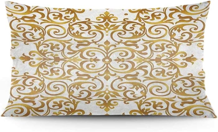 Kitten Decorative Pillow Cover Queen Size（20x30 inch） Cute Cartoon Domestic White Cat Pink Cheeks Fluffy I Love My Pet Themed Print Comfortable and Soft Grey White Pink