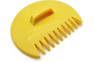 Leaf Scoops Hand Rakes, 1 Pair Yellow Leaf Grabber Tool for Yard Work, Plastic Leaves Claws for Scooping Leaves, Mulch, and G