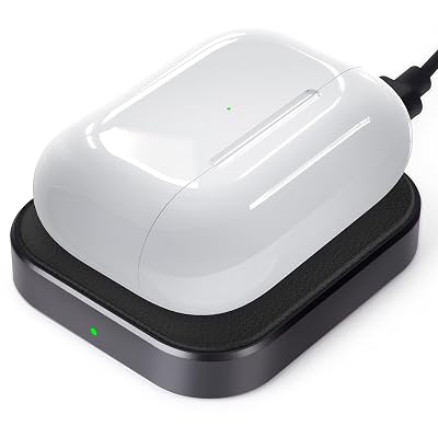 AirPods Pro Charger, Wireless Charging Station for AirPods Pro 3/ Pro 2/Pro, Wireless Charger for Airpods 4 (with Active Noise Cancellation)/ 3rd/ 2rd, Black